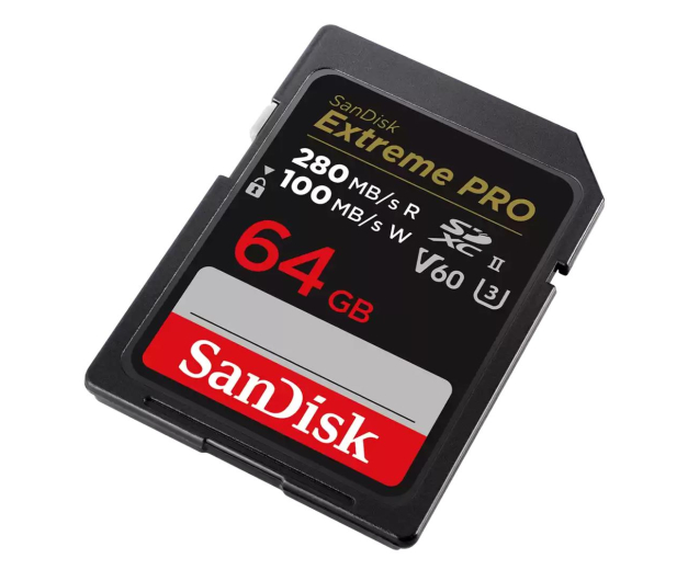 Sandisk 64GB SDXC Extreme PRO 280MB/s V60 UHS-II - 1163847 - zdjęcie 2